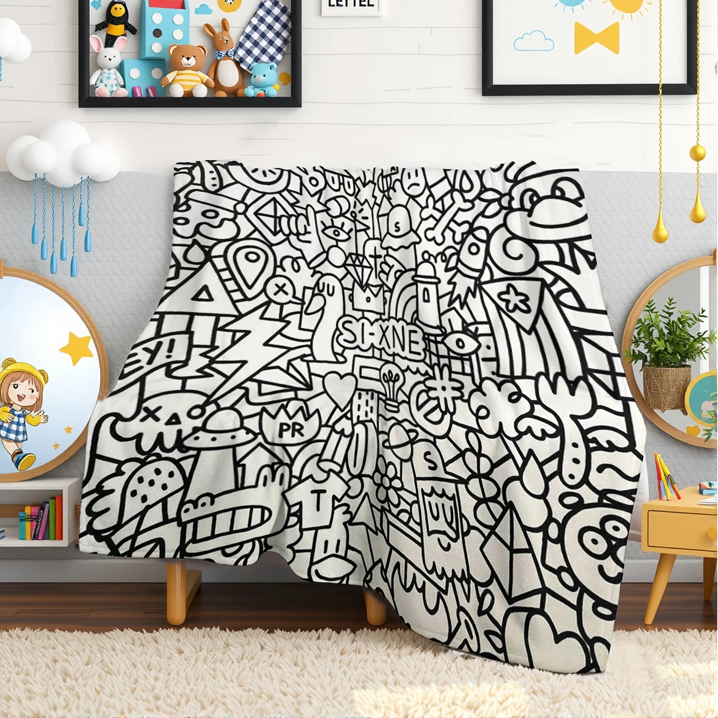 Coperta in flanella anime morbida per divano letto viaggio campeggio Manga giapponese design artistico personaggio stampa decorazione regalo di compleanno