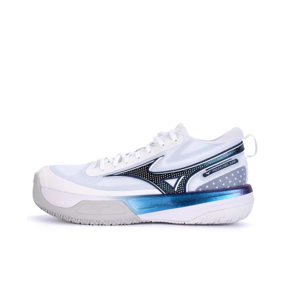 Mizuno NEO JUMP Cushioning Slip Resistant Abrasion Resistant Low top Volleyball Shoes Unisex Silver Wing White V1GA259951