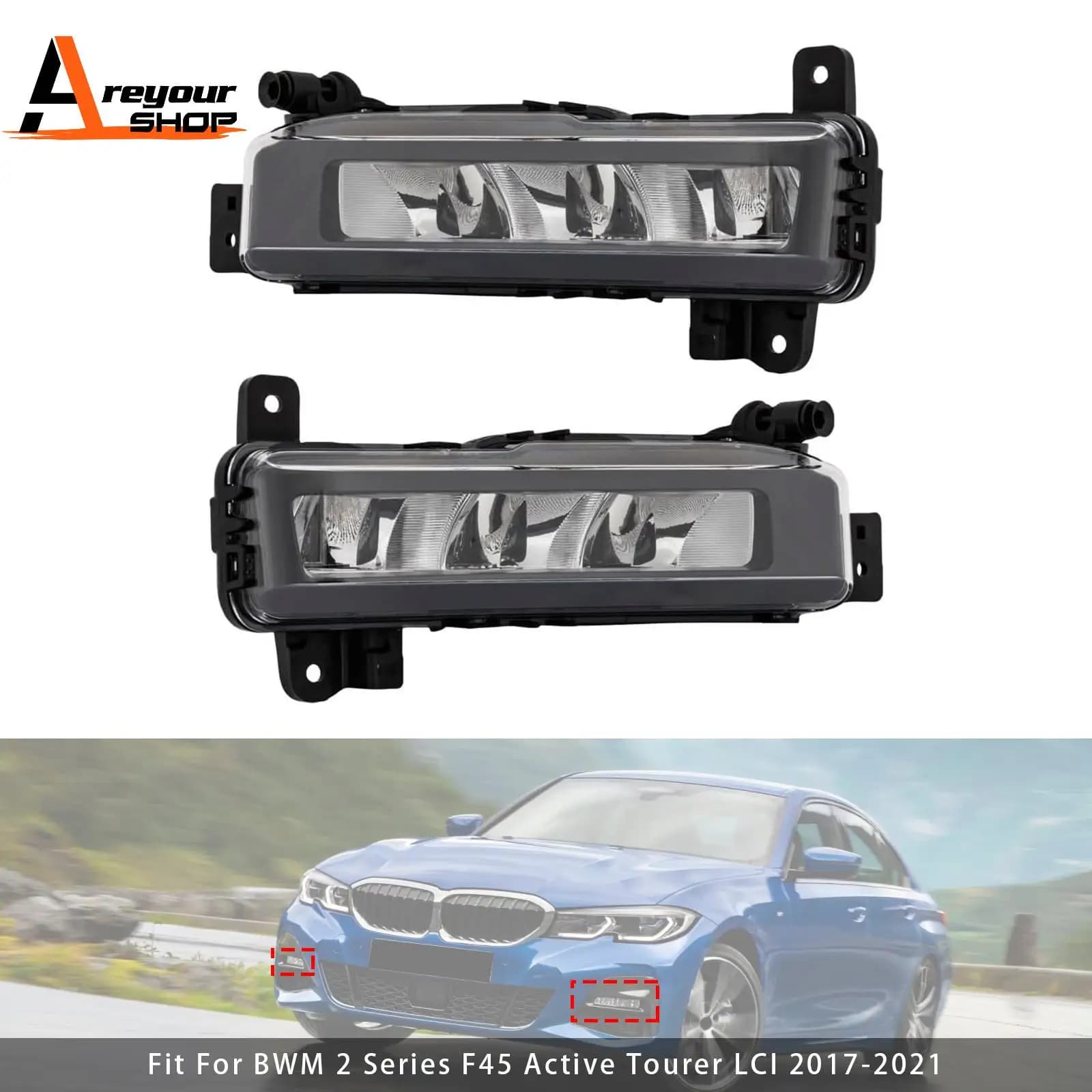 Fendinebbia per paraurti anteriore a LED per BMW G20 G21 X1 F48 LCI F45 F46 63178089526