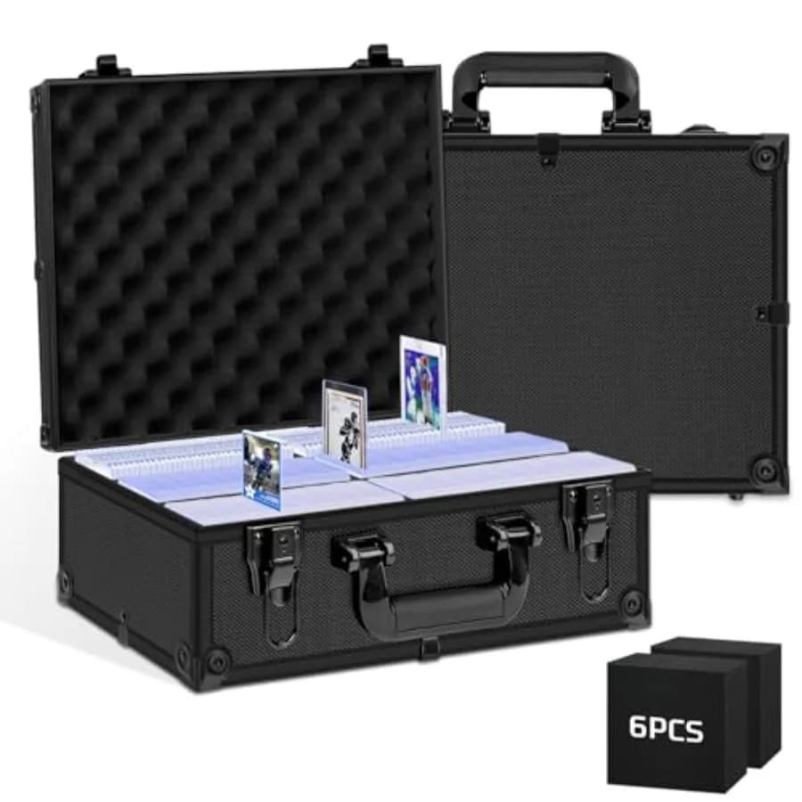 Scatola portaoggetti Toploader per carte rigide da 3" x 4" 35pt, contiene oltre 600 Toploader o oltre 135 supporti magnetici, custodia per carte sportive, organizer.