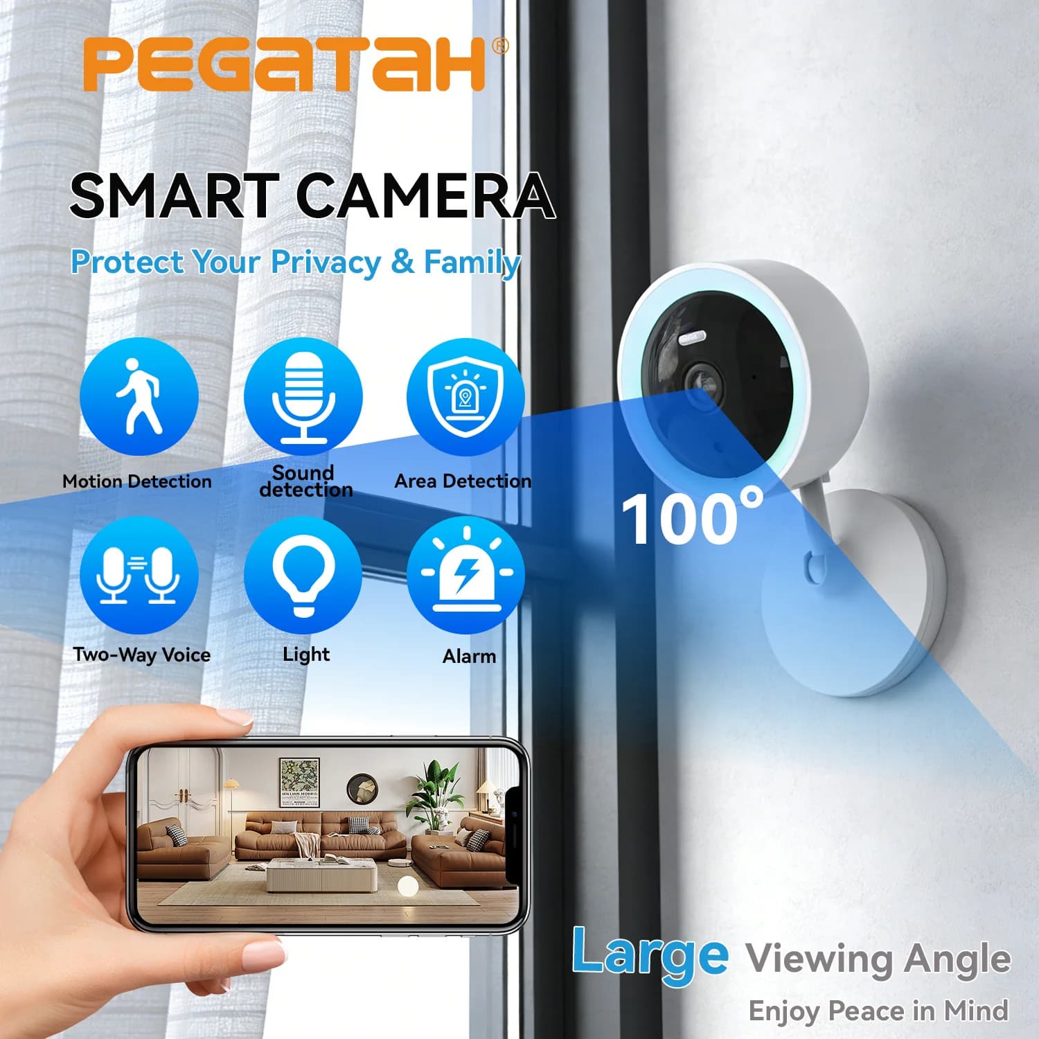 Telecamera IP WiFi Bezsecure 5MP per Esterni, Telecamera di Sorveglianza CCTV con Visione Notturna a Colori, Mini Telecamera di Sicurezza per Casa e Monitoraggio Bambini, App Tuya