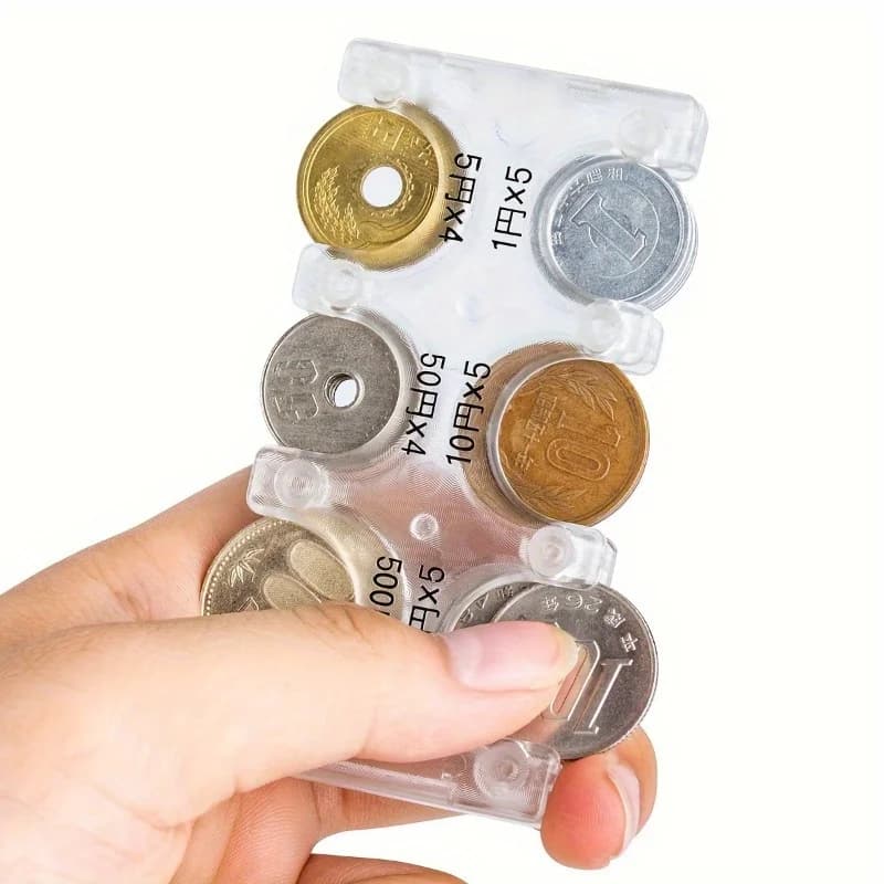 Mini portamonete portatile, portamonete portatile in plastica, portamonete giapponese e coreano multi-slot, gestione dei soldi
