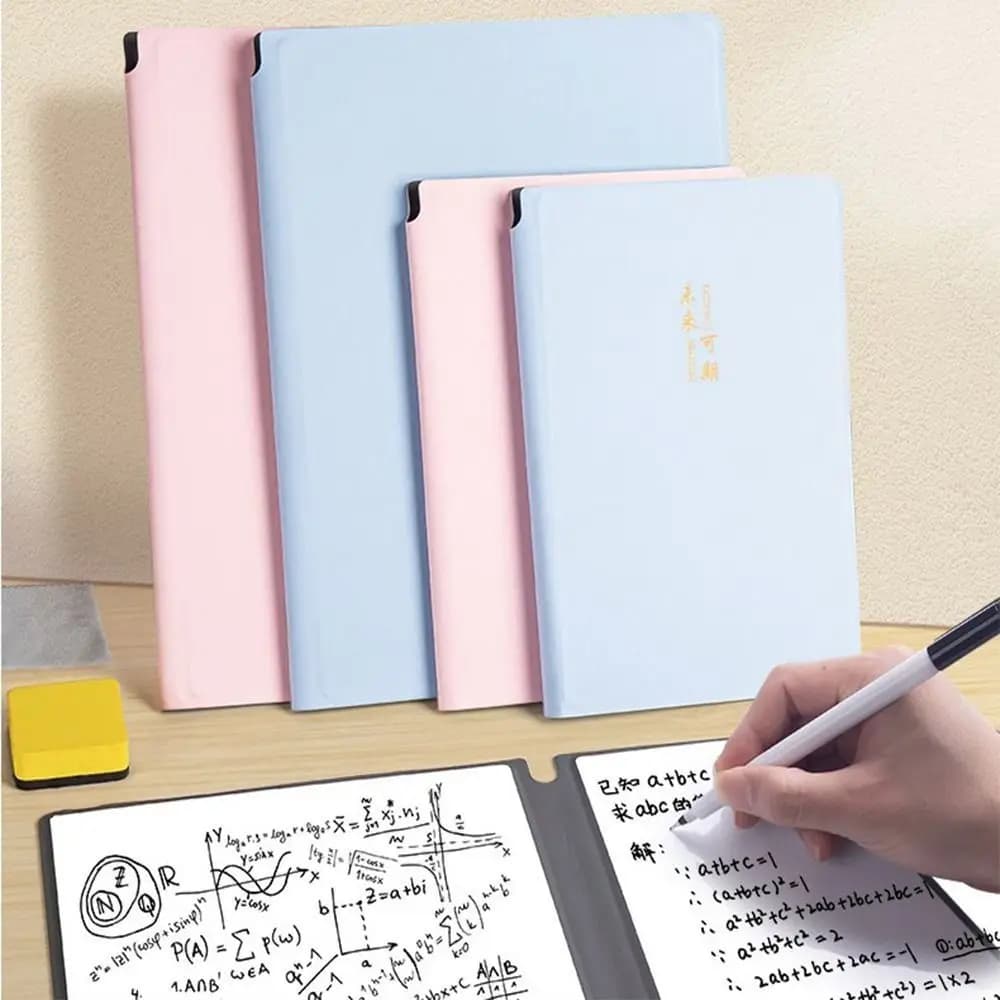 Forniture Elegante agenda settimanale in pelle A4/A5 Blocco note con penna per lavagna che cancella il taccuino per lavagna in tessuto
