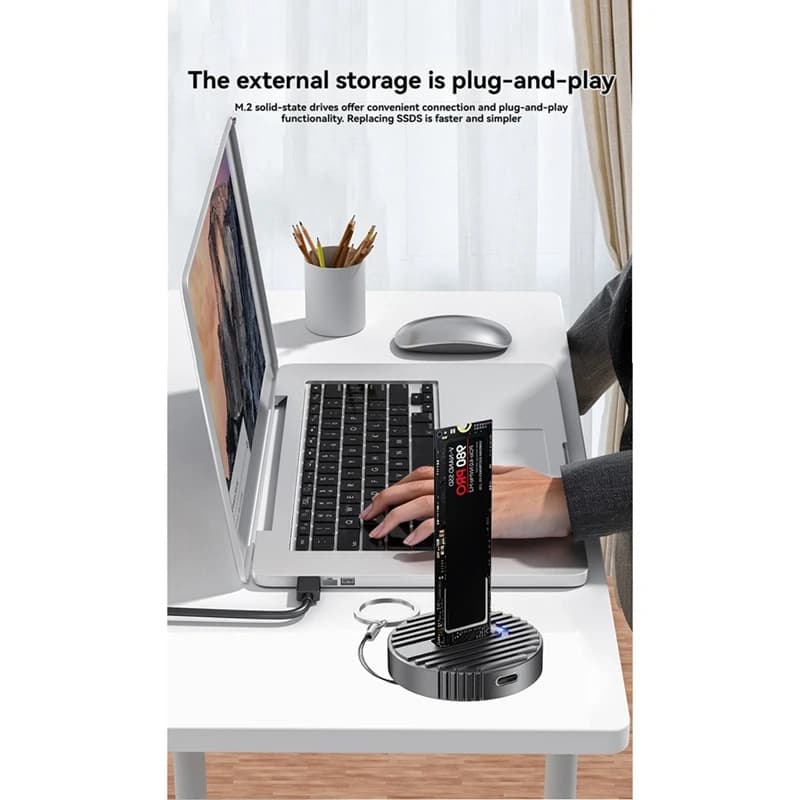 Dock per Disco Rigido SSD Esterno Protocollo NVMe 10Gbps USB C Enclosure Base per Disco Rigido Mobile [To&On-e]