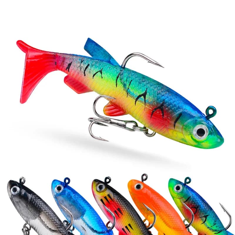 Esca Leggera per Pesca in Acqua Salata - 7,5 cm 13,5 g Esca Simulata per Spigola con Labbro Rivestito in Piombo e Coda a Forma di Pesce per la Pesca Sportiva