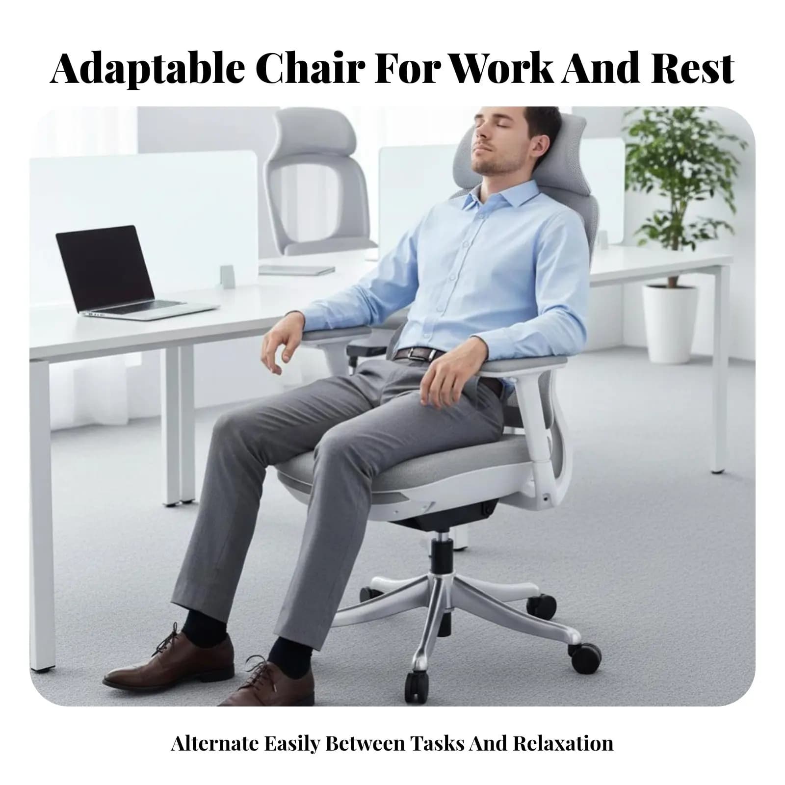 Sedia reclinabile con poggiapiedi, supporto lombare alto, sedia da lavoro reclinabile con poggiapiedi, design ergonomico, robusta, ideale per postazioni gaming