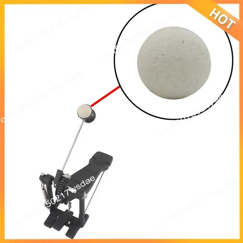 X08A Tampone per martello per tamburo Accessori per batteria con cuscinetto per martello semicircolare in feltro bianco