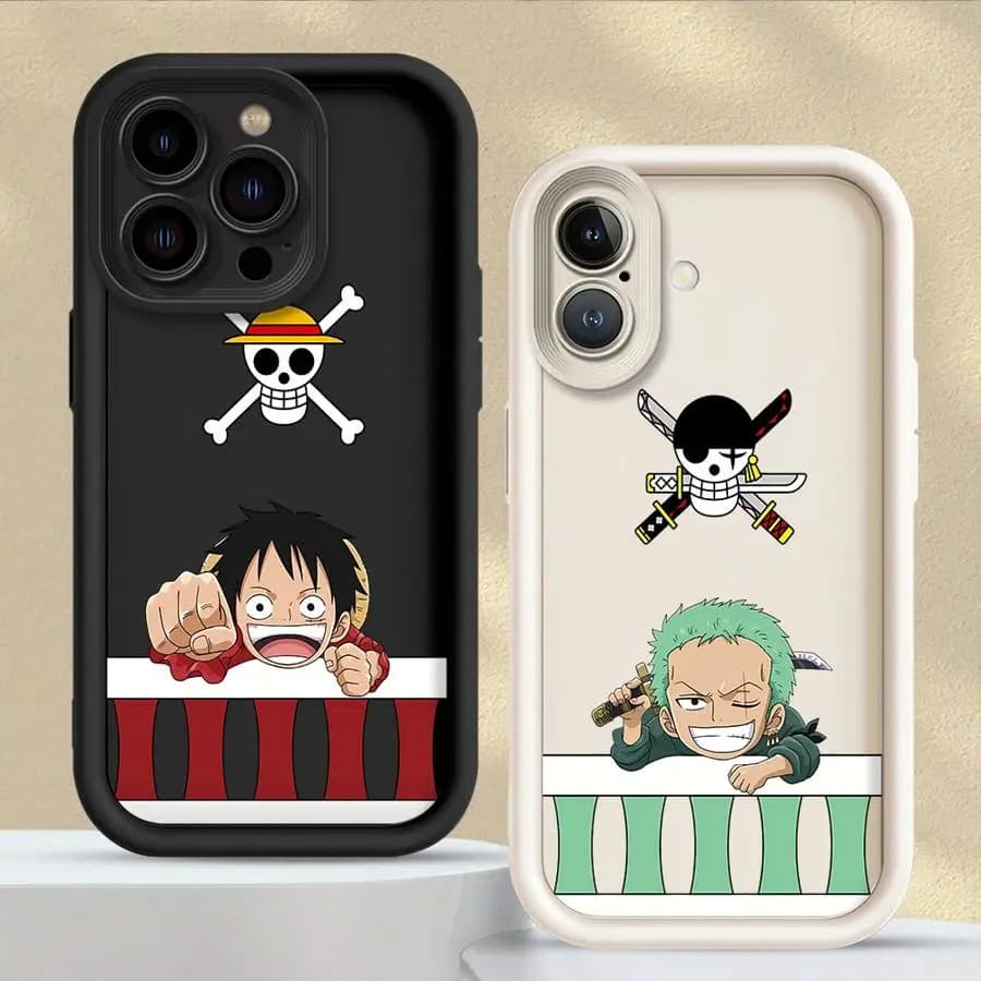 Phone Cover Case for iPhone 17 Pro Max 13 16 14 Air 12 Pro 11 15 Plus Ones P-Pieces Luffy Zoro