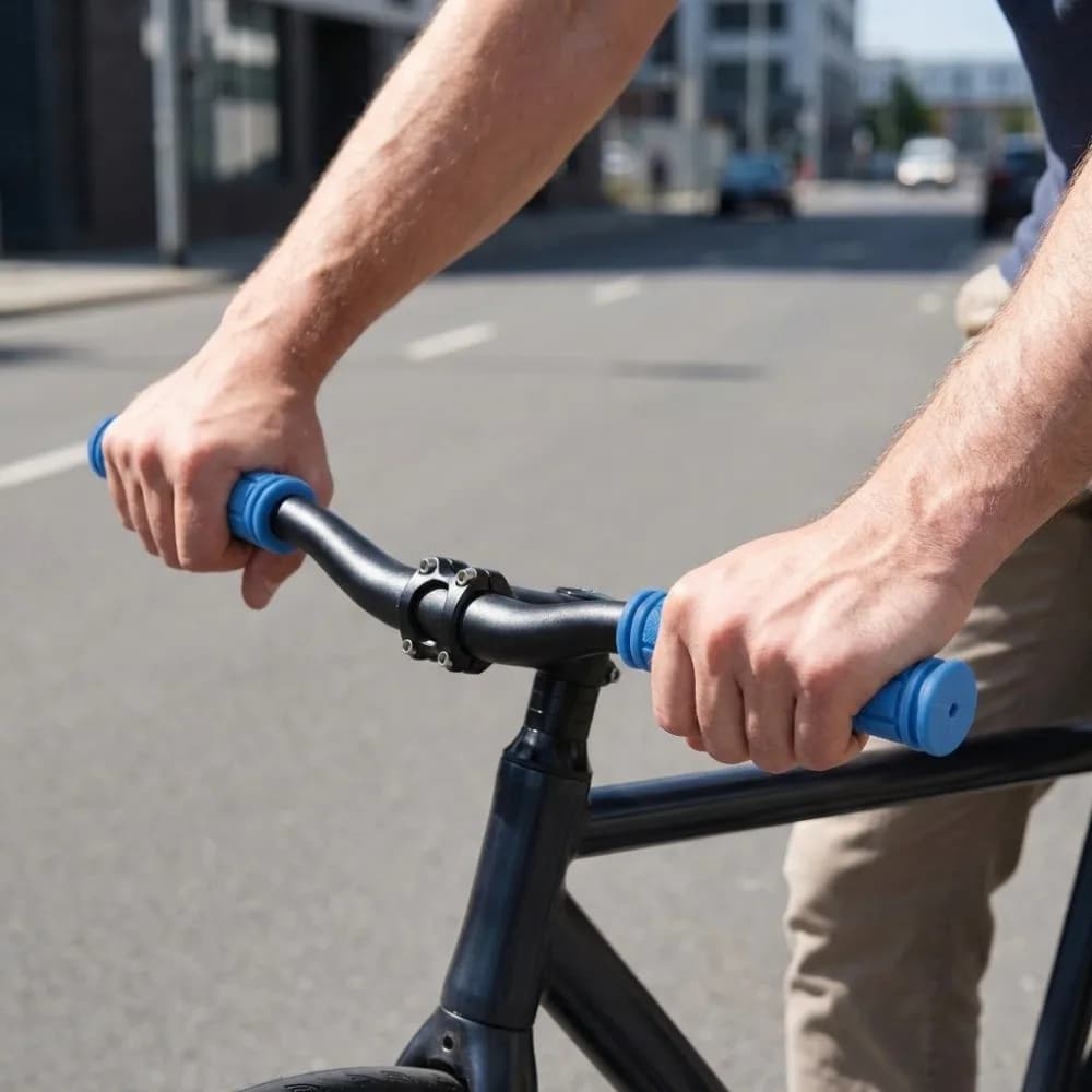 5 paia di impugnature per manubrio da ciclismo in gomma, con assorbimento degli urti, impugnature antiscivolo per manubrio da bici, leggere, facili da installare