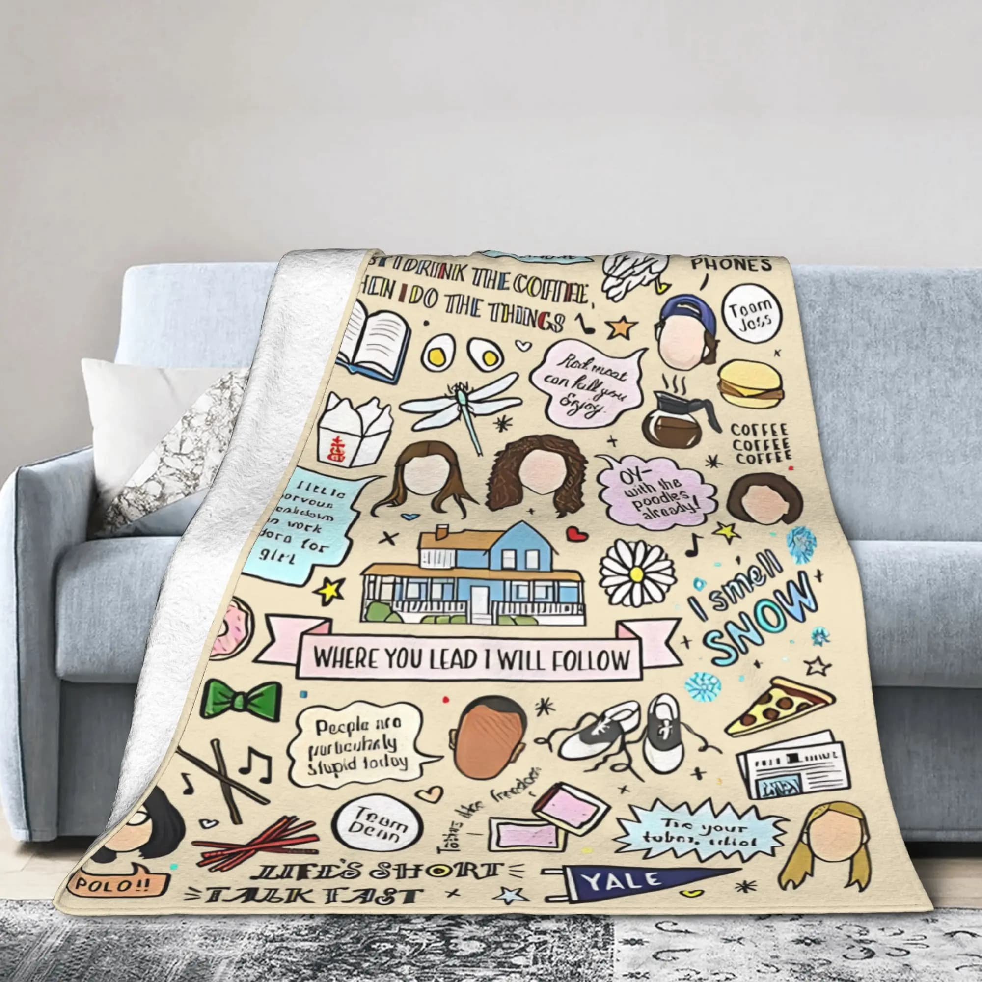 Gilmore Girls Blanket Coral Fleece Plush Textile Decor Breathable Super Warm Throw Blanket for Home Couch Quilt