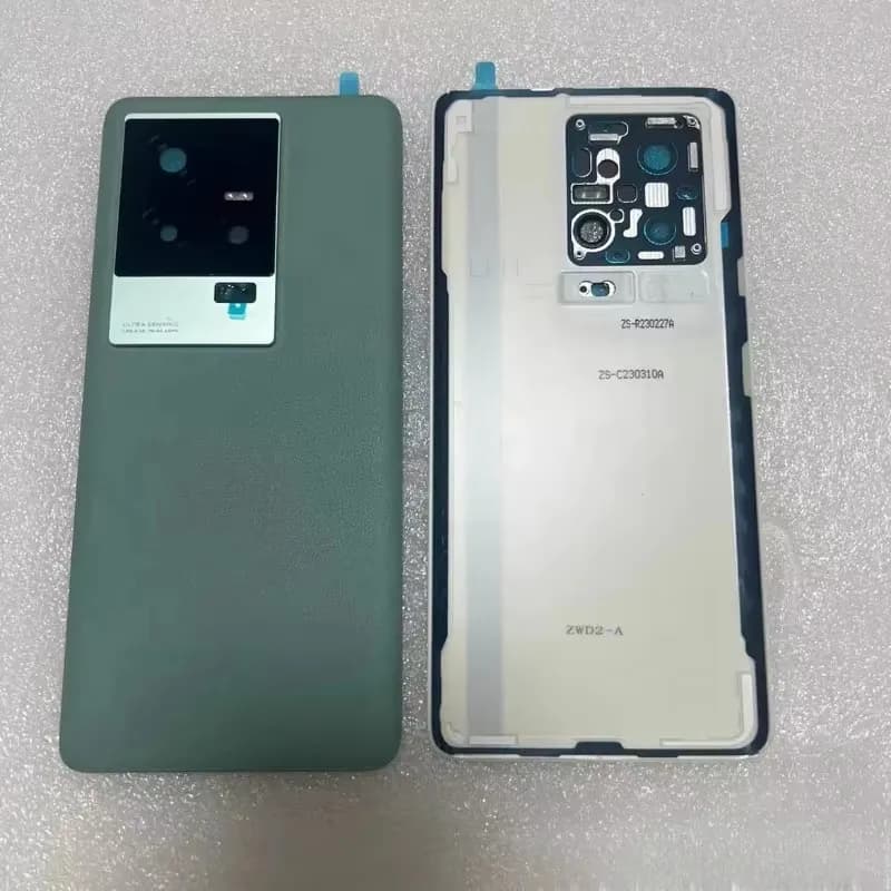 Battery Back Cover Housing Door Rear Case For Vivo iQOO 11Pro Phone Lid with Camera Frame Glass Lens + Adhesive