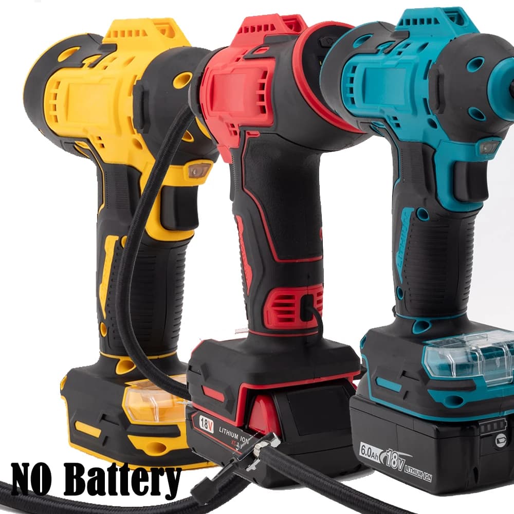 Gonfiatore Pneumatici Senza Fili per Batterie al Litio 18V Dewalt/Makita/Milwaukee/BOSCH, Pompa d'Aria Wireless (Batteria NON Inclusa)
