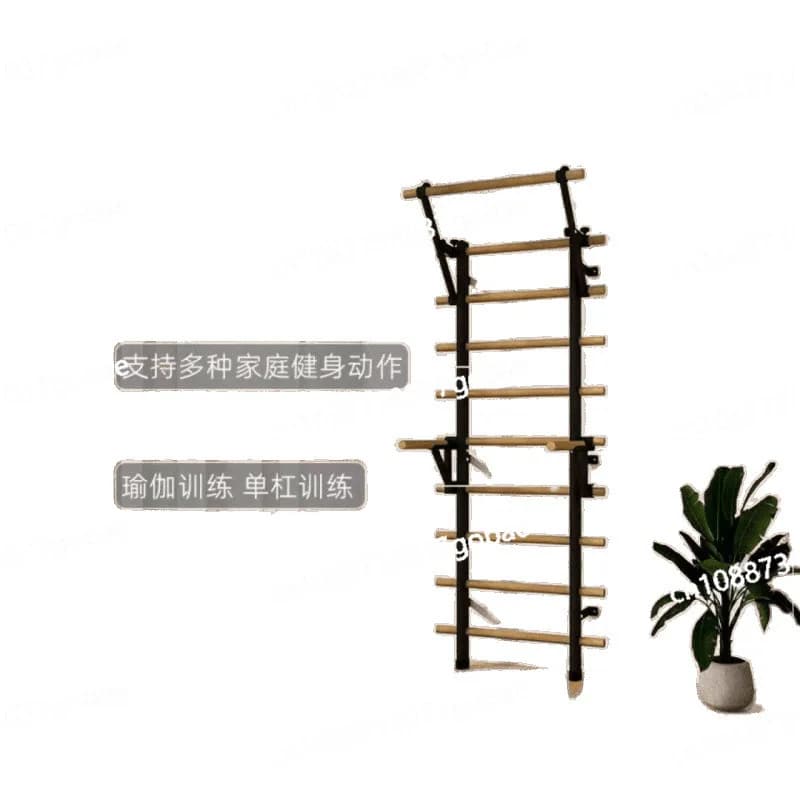 Horizontal Drawing and Parallel Wood Bar, Interior Gym Equipment