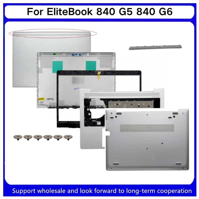 Nuovo per Kailxuling EliteBook 840 G5 840 G6: Cover posteriore LCD / Cornice / Scocca superiore con poggiapolsi / Base inferiore / Cerniera LCD