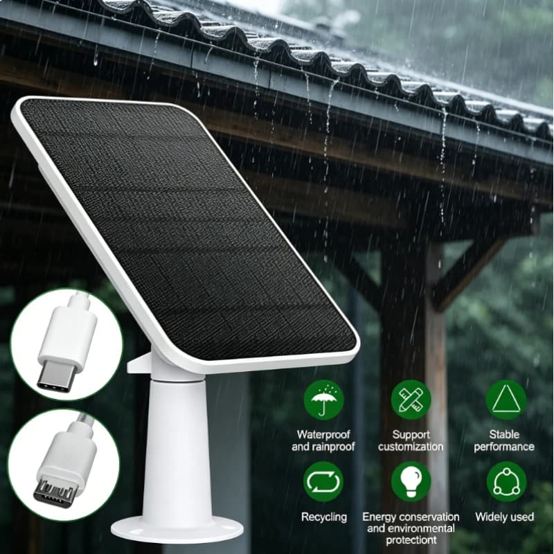 NUOVO Pannello Solare 4W 2026 per Eufy Eufycam 2 2 Pro 2C 2C Pro E con Supporto a Parete e Cavo di Alimentazione da 3m