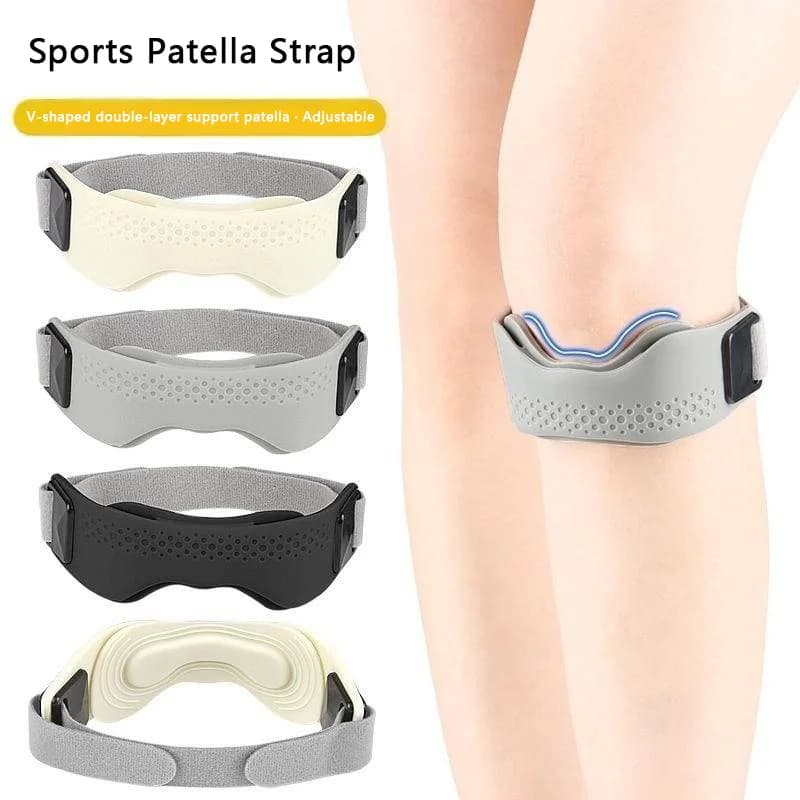 Soft Pressurize Knee Patella Support Cushion Adjustable Patella Protection Strap Sports Silicone Knee Pads For Running Badminton