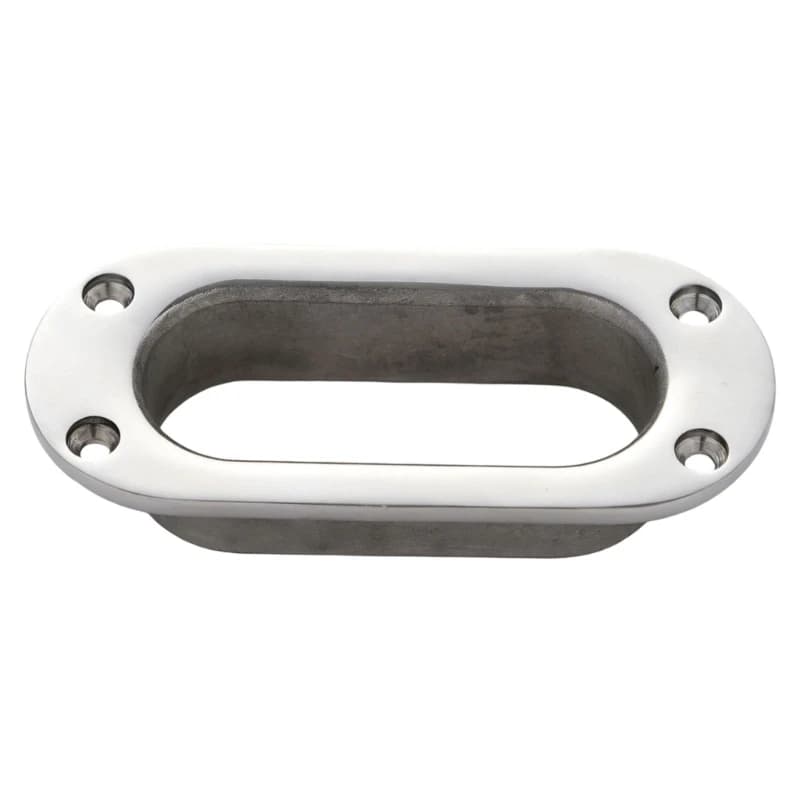 D5BE Marine Rope Pass Through Fitting 316 Stainless Steel Fairlead, Flush Mount Guide with Rounded Inner Channel