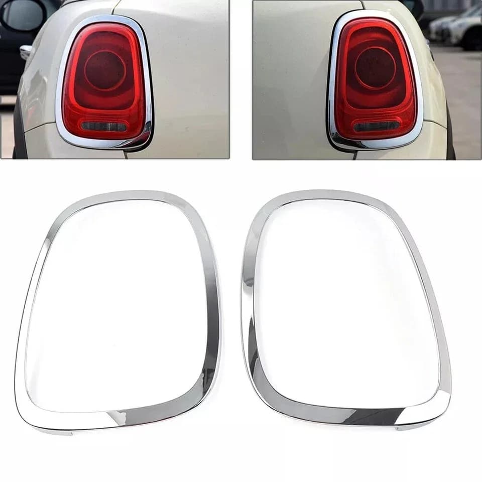 63217464171,51712285496 Per Mini Per Cooper F55 F56 F57 2014+ Fanale posteriore Trim Anello Lunetta Surround Copertura Chrome Luce Posteriore Telaio