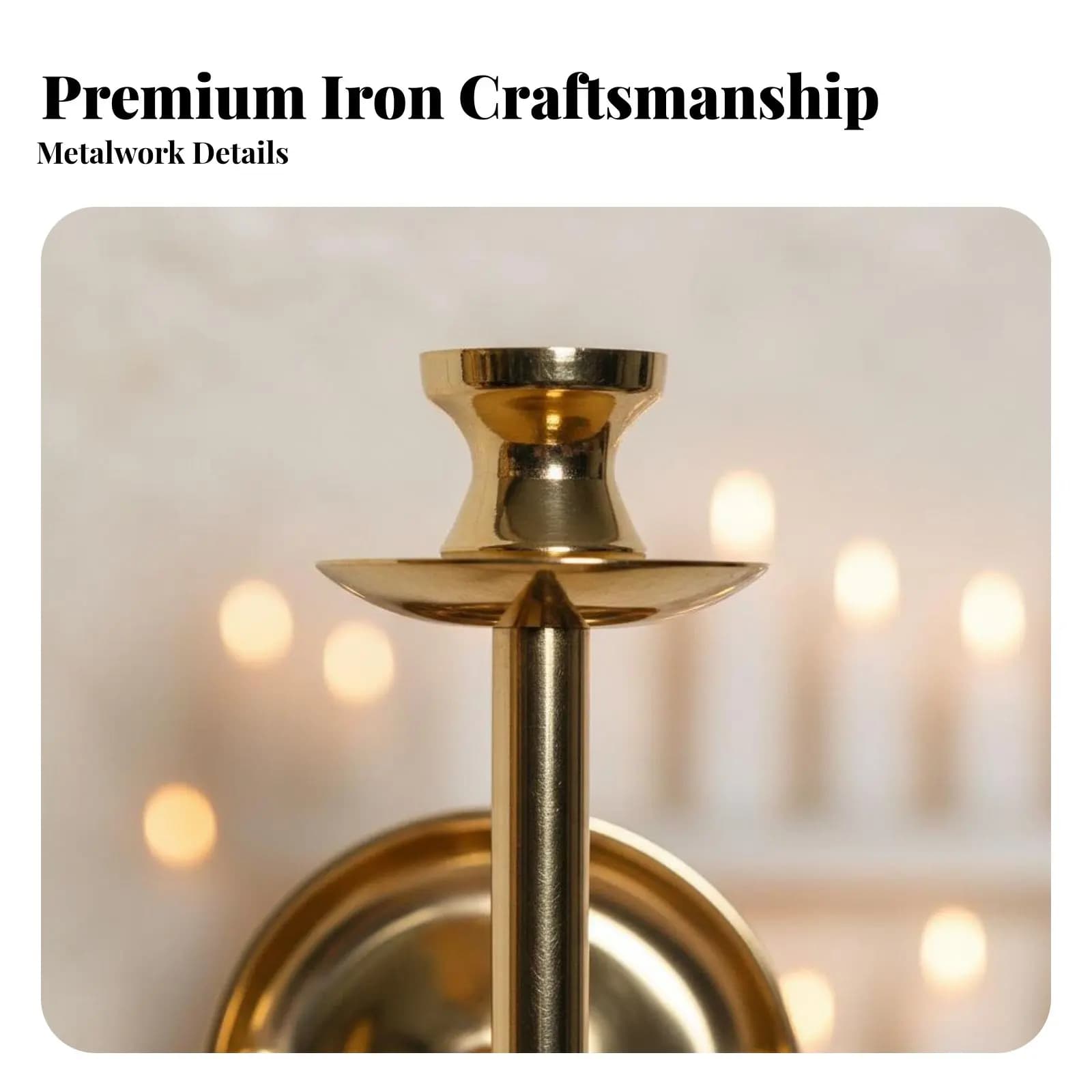 Set of 2 wall candle holders, easy to install, wall candle holder, home decoration, long life, for hallway