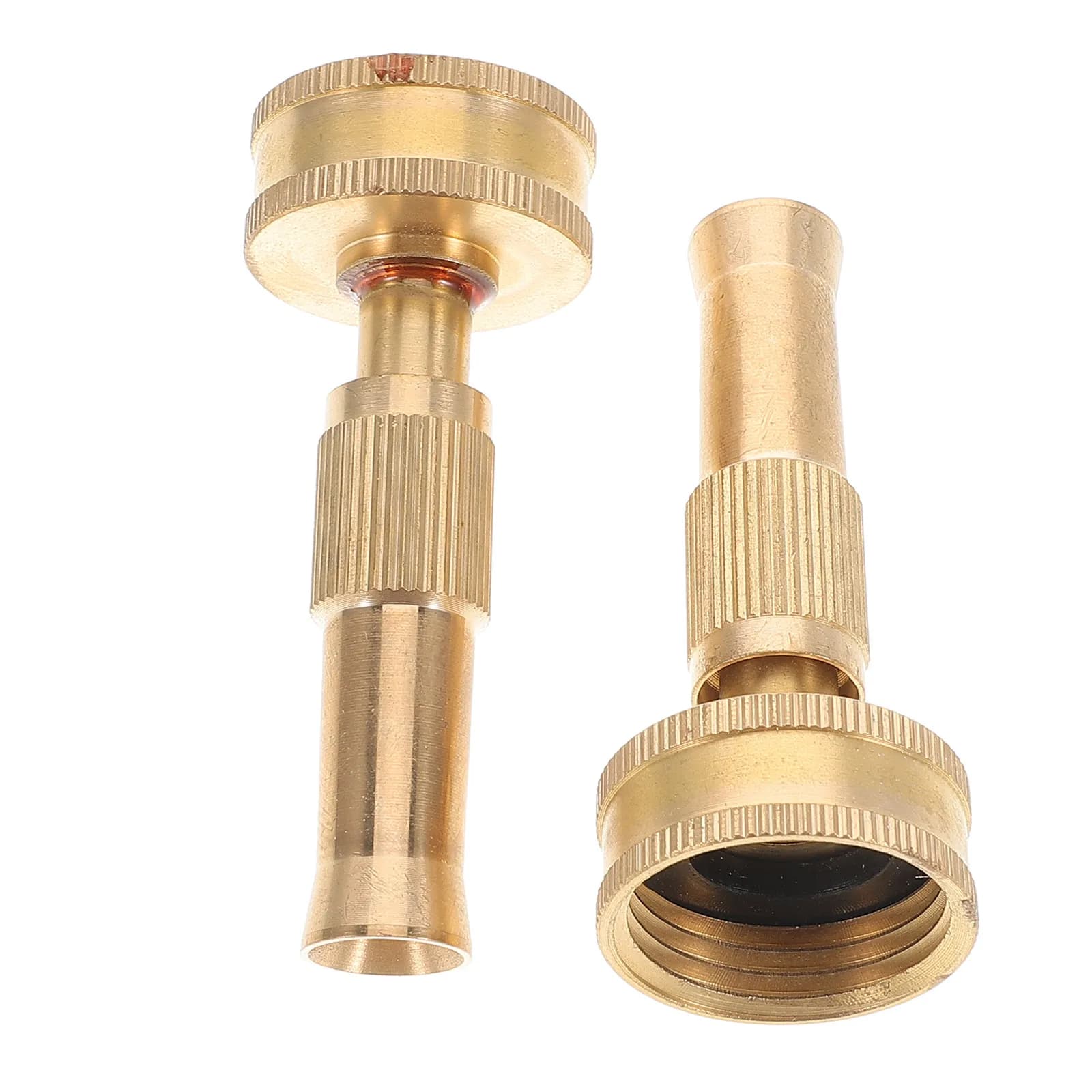 2 Pezzi Ugello per Tubo da Giardino in Rame, Regolabile, con Impugnatura in Gomma, Spruzzatore d'Acqua a Impulsi, Ugelli Nebulizzatori in Rame