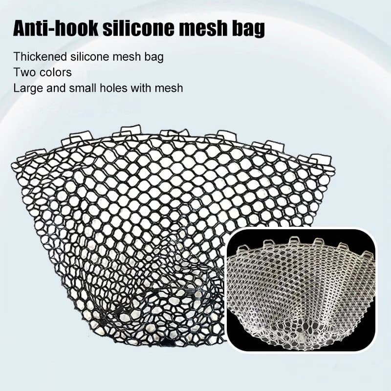 32/40/50 CENTIMETRI Portatile Pieghevole Rete Da Pesca Resistente All'usura Maglia di Gomma Pesce Cattura Trappola Atterraggio All'aperto Multifunzionale Dip Net