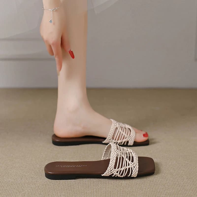 Minimalist Women Slides Summer Outdoor Daily Shoes Non-slip Soft Bottom Casual Home Slippers