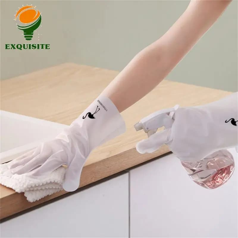 Guanti in lattice per la pulizia guanti resistenti antigraffio antivegetativa durevole possono essere appesi guanti in gomma guanti per lavastoviglie a lunga durata