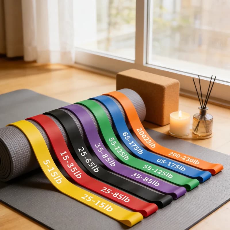 Fasce di resistenza per trazioni, attrezzatura fitness unisex per casa, per stretching e allenamento della forza, ideali per allenamenti a casa