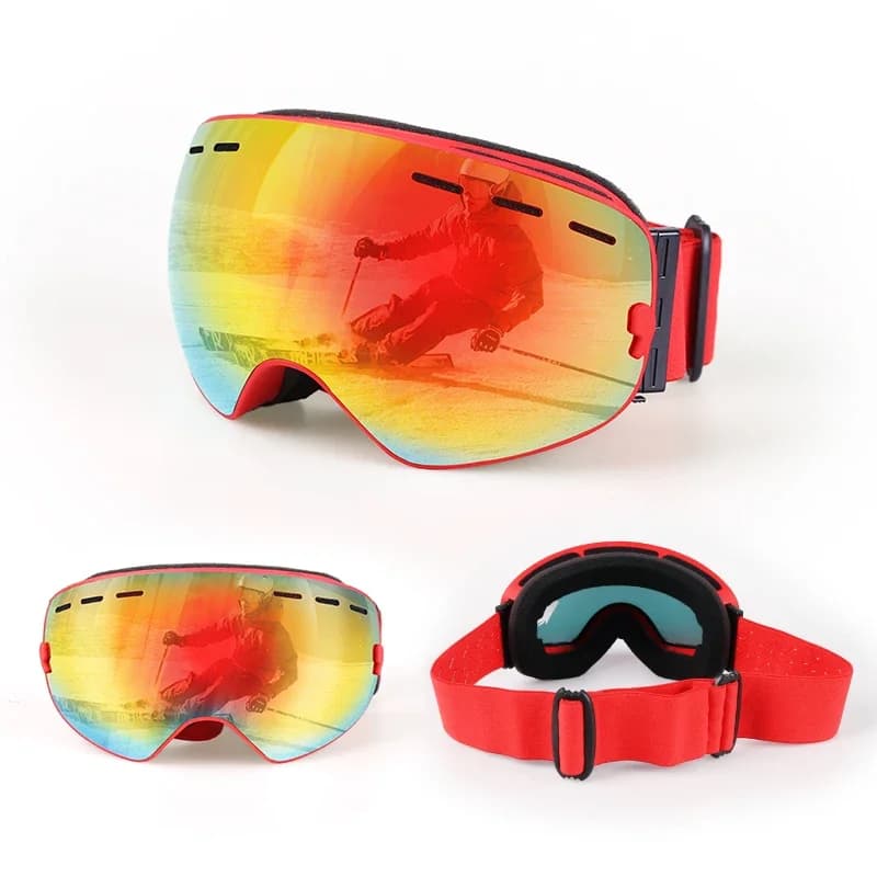 X-TIGER Occhiali da sci invernali Occhiali da sci Uomo Donna Occhiali da snowboard Occhiali stile virgola TPU UV400 Occhiali sportivi antiappannamento
