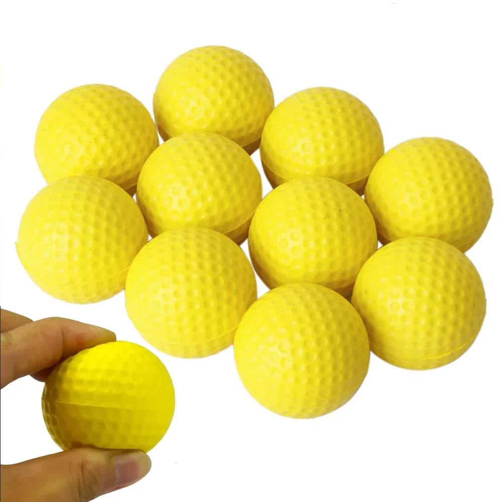 2/4/6/10 pezzi palline da golf in schiuma PU gialla spugna elastica allenamento pratico per interni ed esterni durevole per accessori sportivi TMZ
