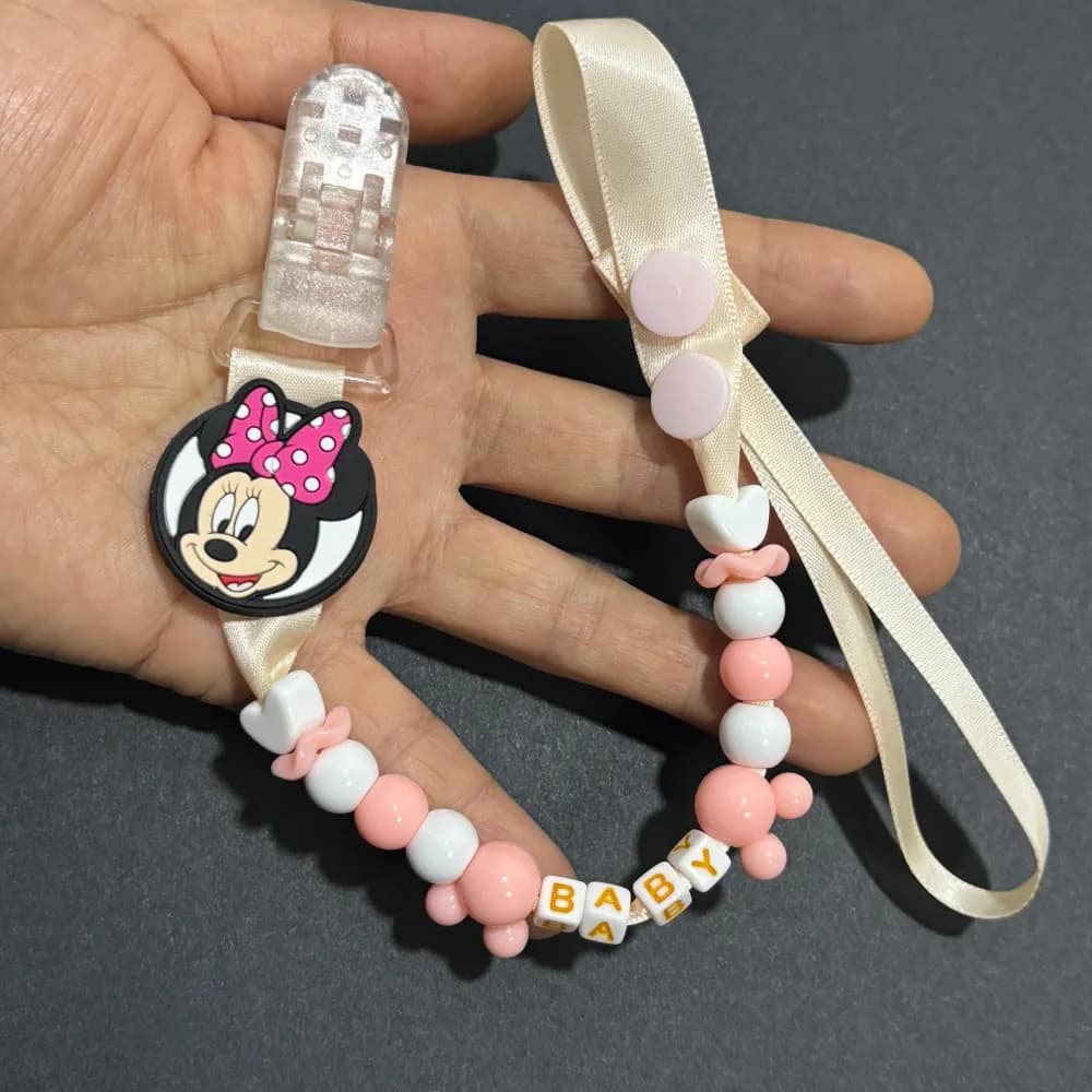 Catenella Portaciuccio Kawaii con Clip per Ciuccio e Giocattolo Dentizione, in Materiale Senza BPA, Adatta per Neonati e Bambini