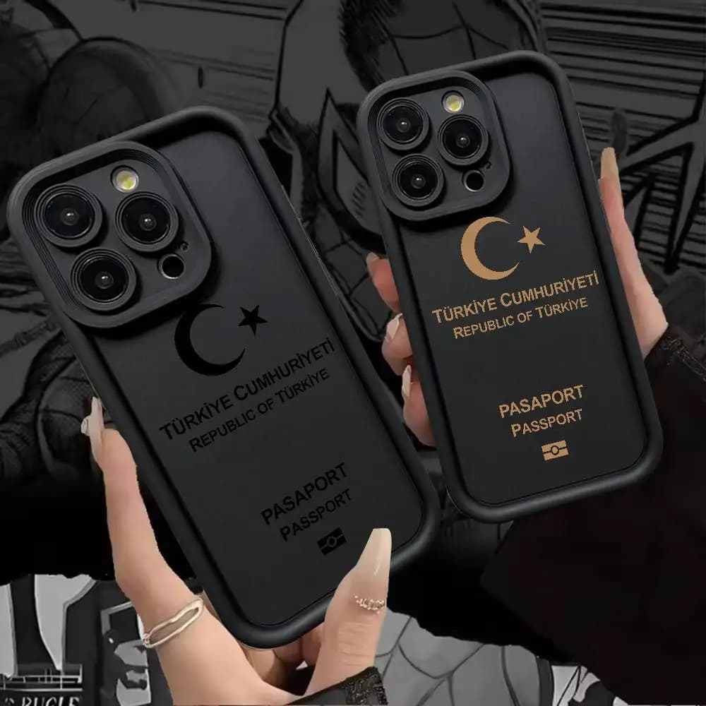 Turchia Passaporto Cassa Del Telefono Cassa Del Telefono Del Silicone Per iPhone 17 Air 17 16 15 14 13 12 11 Plus Pro Max Antiurto Copertura Morbida
