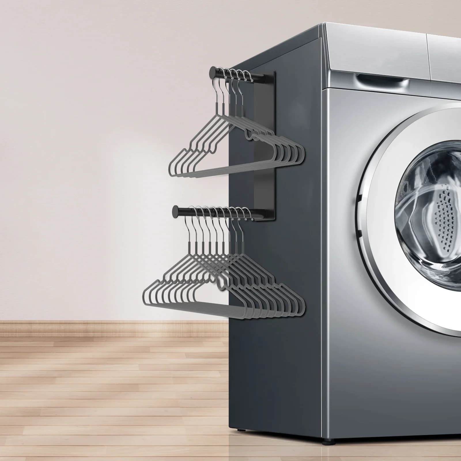 Magnetic Hanger Wall Hanger Organizers Without Punching Multifunctional Storage Rack for Wardrobe Washing Machine