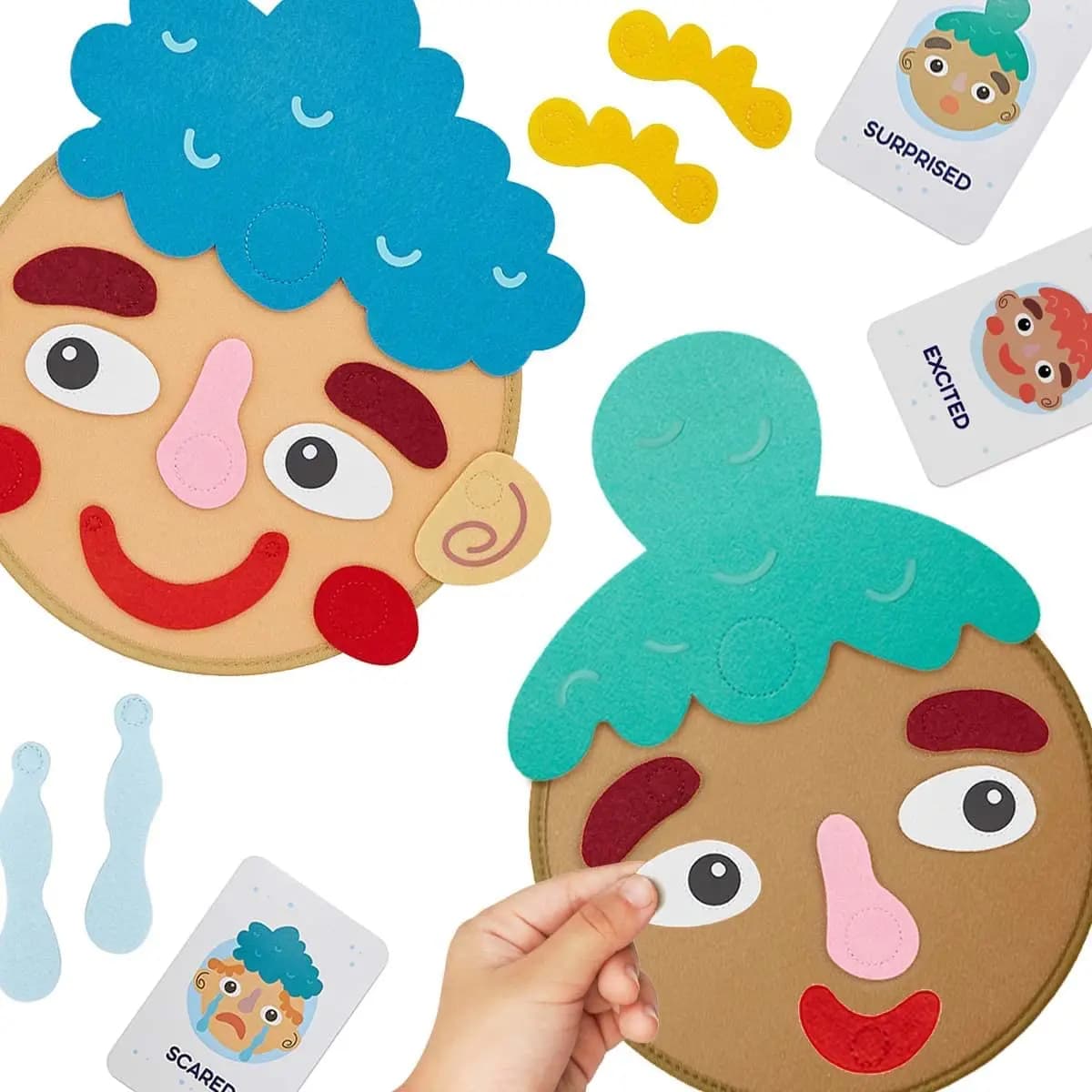 Gioco di espressione facciale Montessori per bambini giocattoli per il cambiamento emotivo con carte da 9 pezzi giocattoli educativi per l'apprendimento prescolare