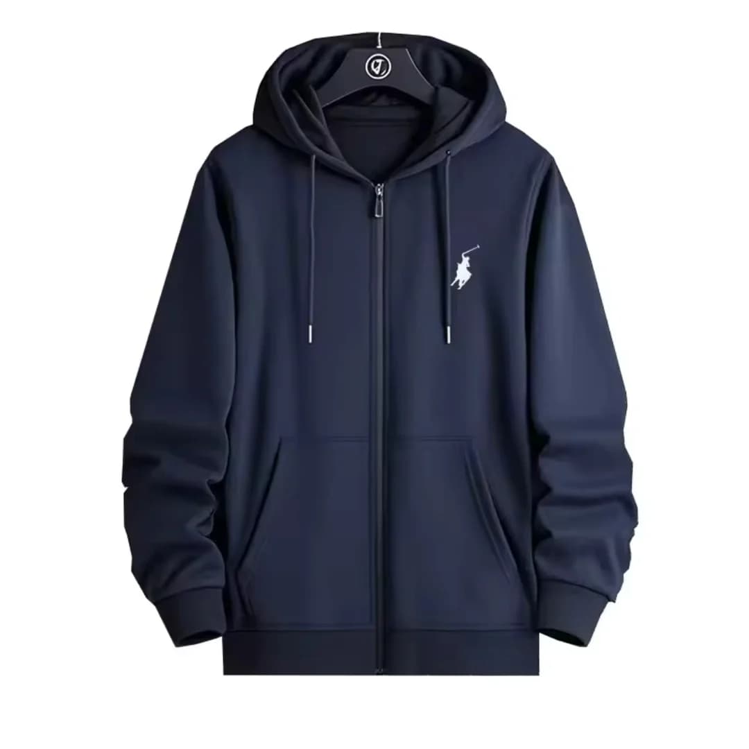 Fashionable embroidered pattern casual men's and women's clothing trendy youth sports style comfortable zipper hooded sweatshirt