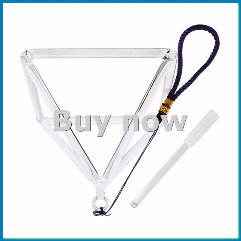 6inch Quartz Crystal Singing Bowl Sound Therapy Pyramid Yoga Meditation Transparent Tibetan Bowl Percussion Instruments-ABHG