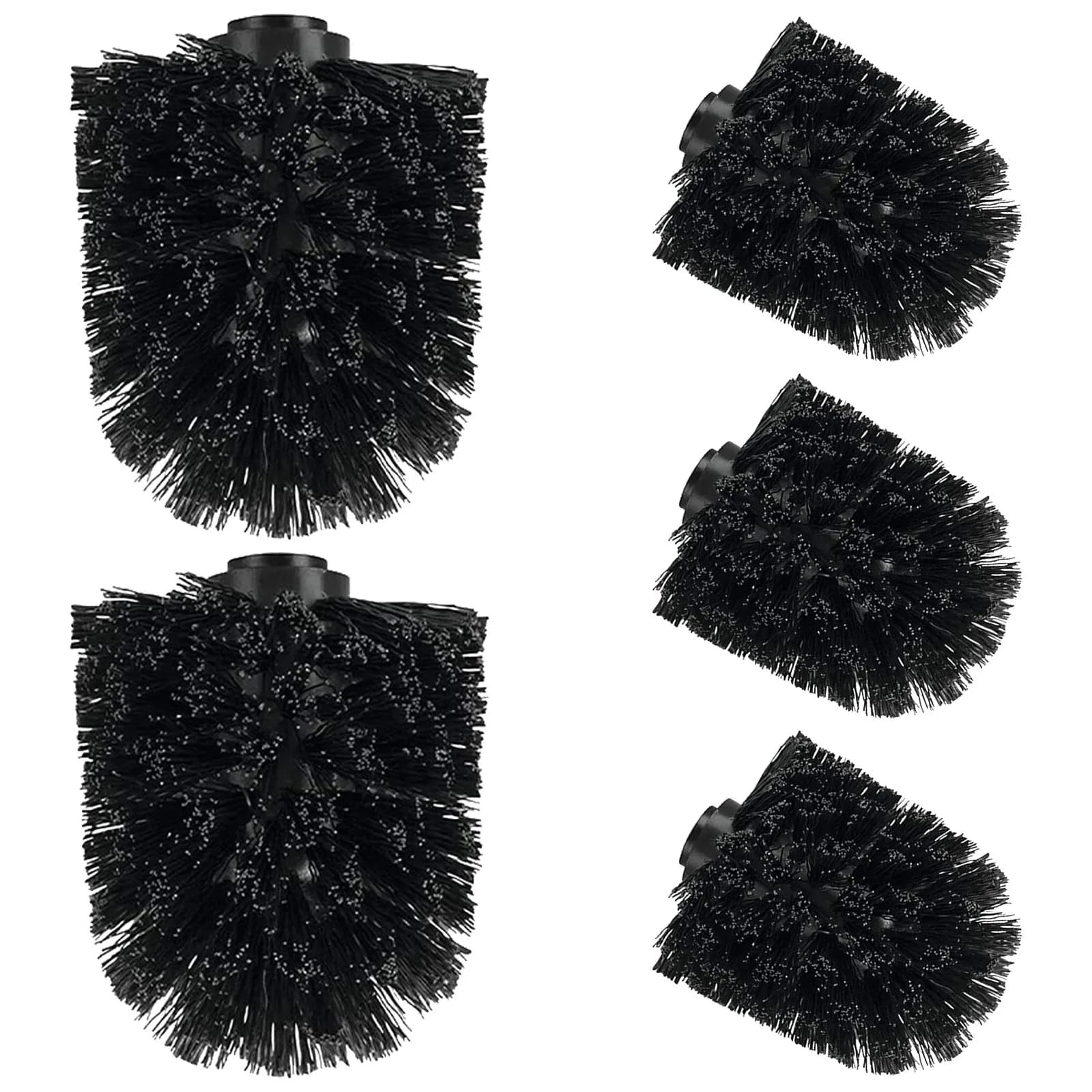 Set di 5 Testine di Ricambio in Plastica per Spazzola WC, Setole Dense e Resistenti, Pulizia Efficiente per Bagno, Casa, Ufficio, Dormitorio