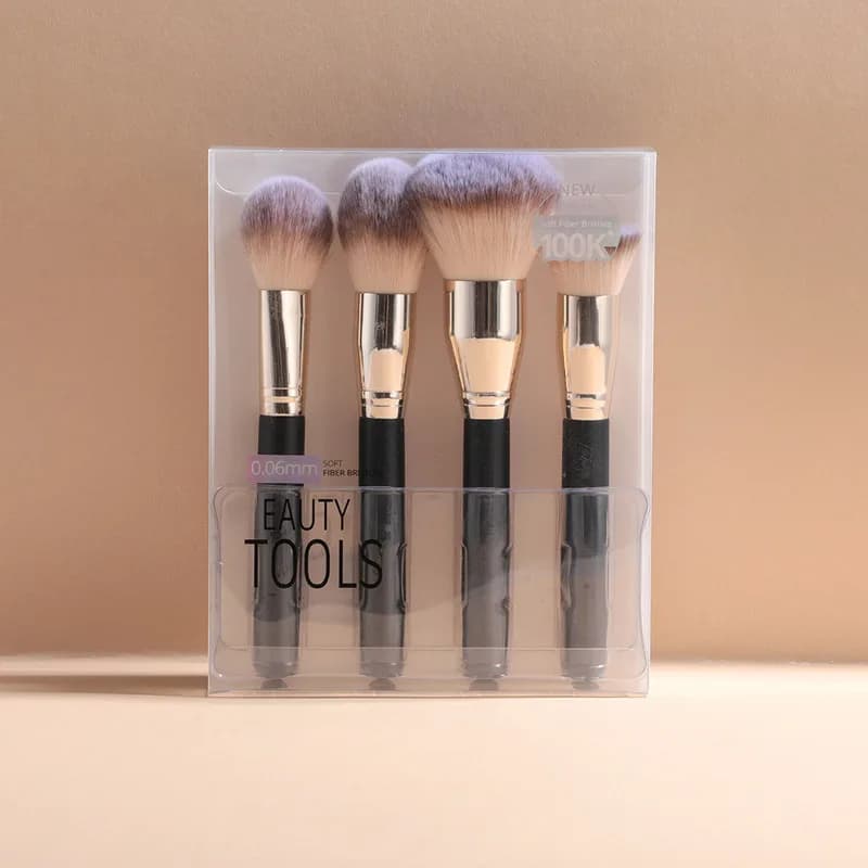 Set di pennelli per trucco professionale da 4 pezzi Master Series Strumenti per la bellezza del viso Pennelli per trucco super grandi