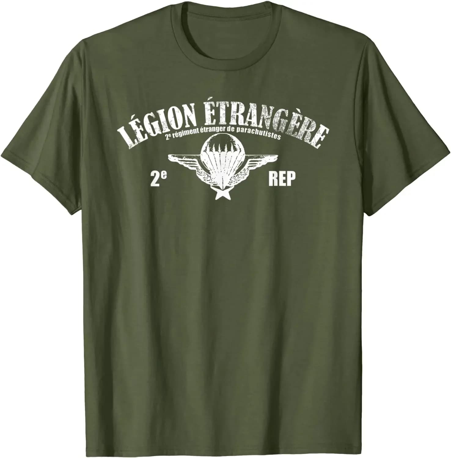 T-shirt da uomo paracadutista della legione estera 2 Rep Army Special Force T-shirt da uomo manica corta casual 100% cotone O-Collo magliette