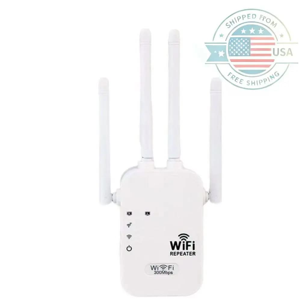 300Mbps WiFi Repeater Wireless Router Wi-Fi Signal Amplifier Long Range Extender 4 Antennas Network Booster Access Point