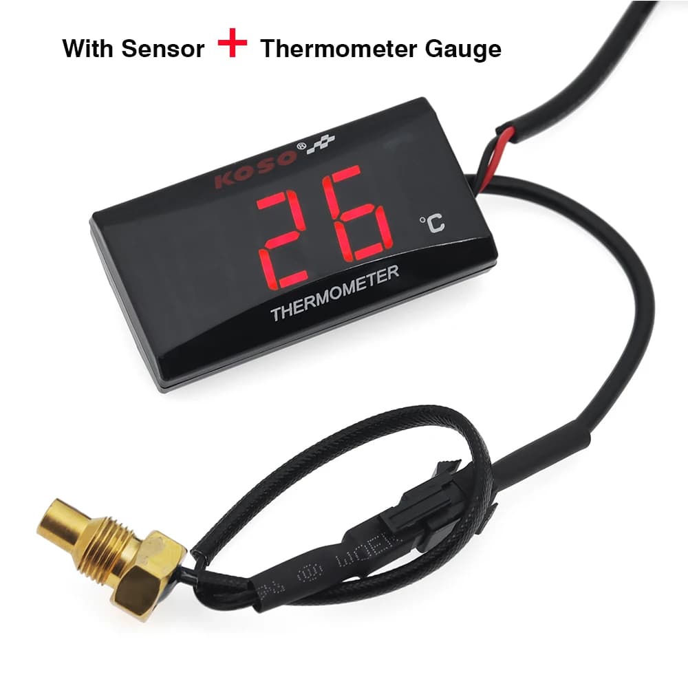 Indicatore Digitale Universale Mini LCD per Temperatura Olio Moto con Sensore Impermeabile per Scooter e Motociclette