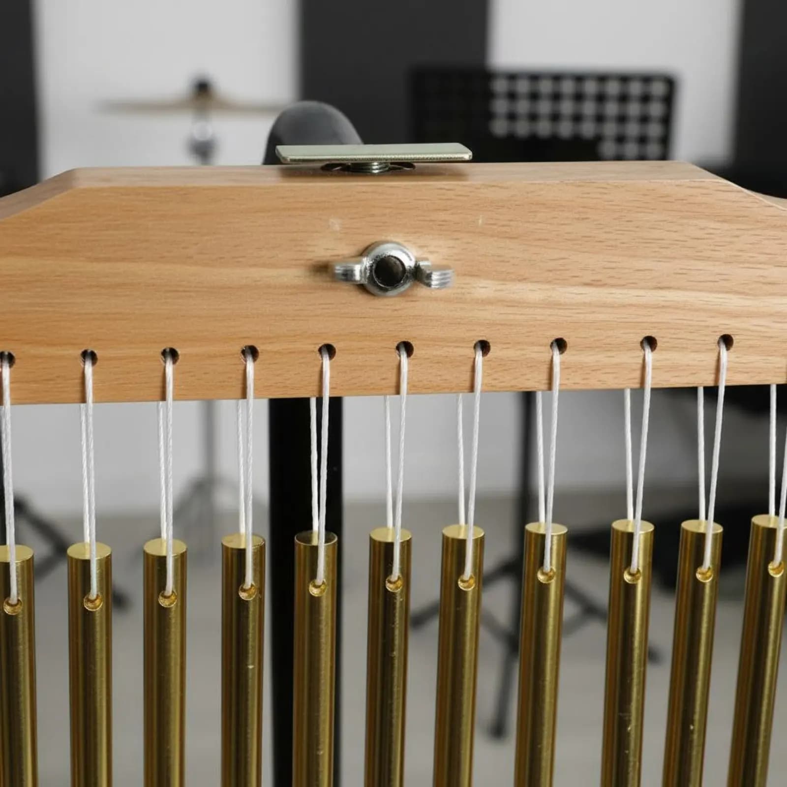 Bar Chimes with Stand Non-Slip Pads Percussion Wind Chimes Mark Tree Instrument Long-Lasting Adjustable Height Tone Bar Set Hand