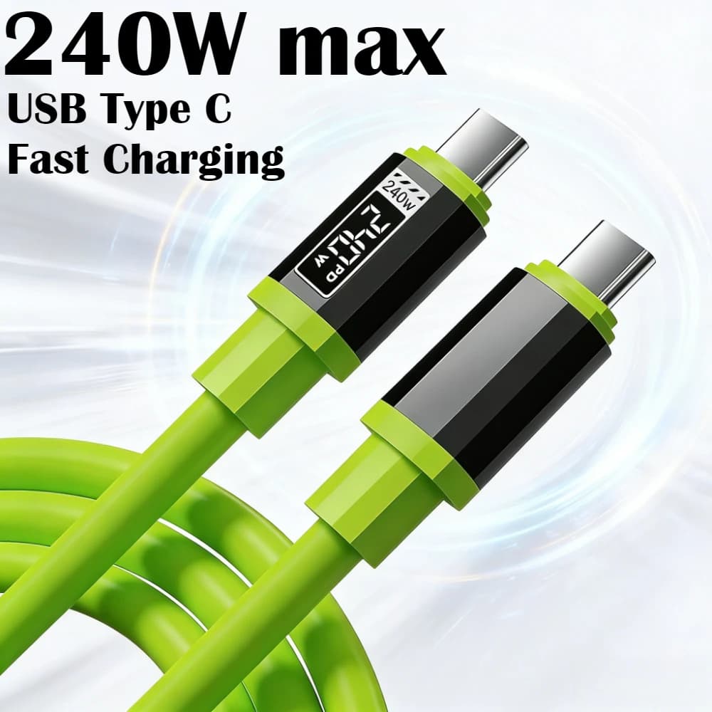 Cavo di Ricarica Rapida USB A a C da 240W per iPhone 15 16 17 Samsung Xiaomi Huawei, Cavo USB Tipo C Veloce 0.3m/1m/1.5m/2m