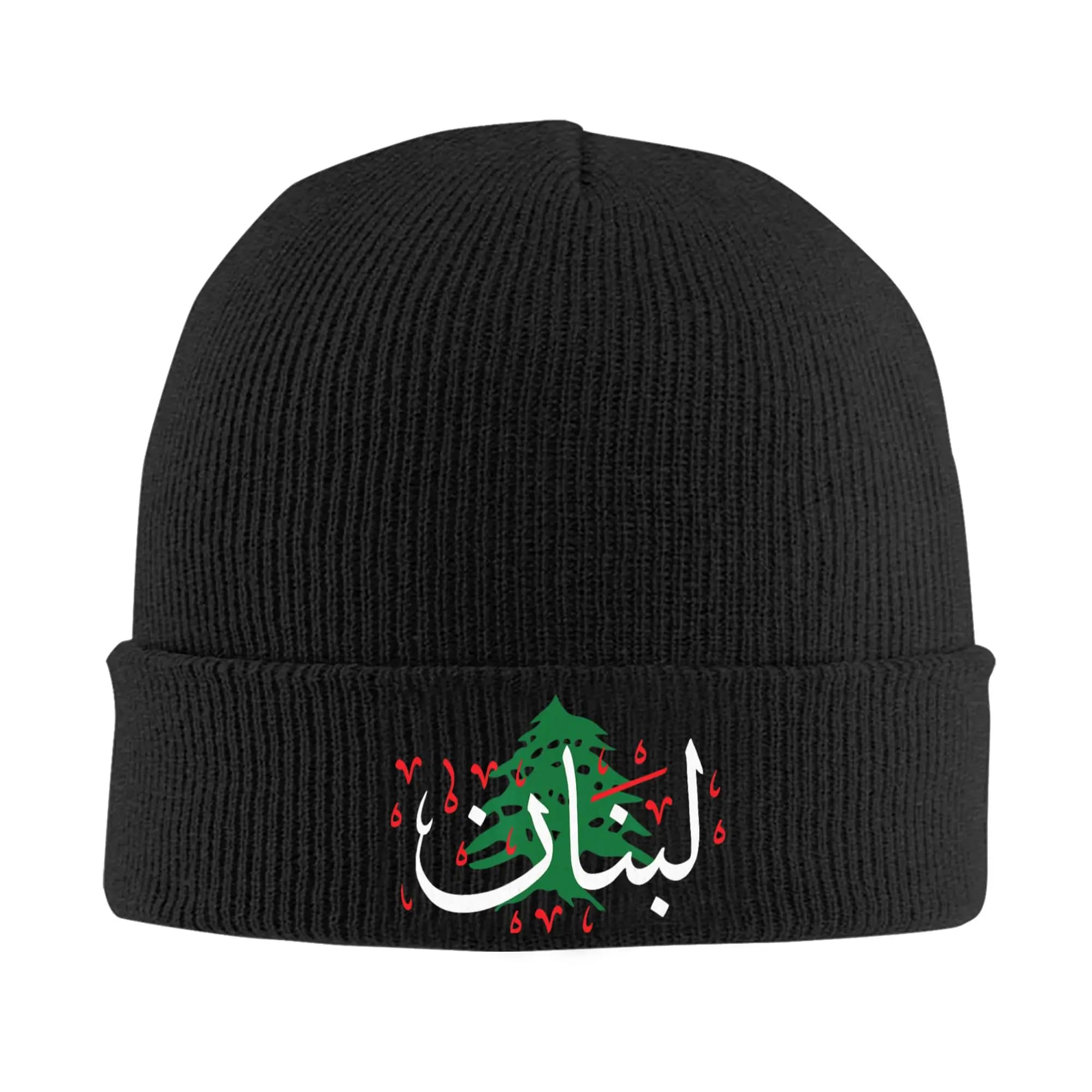 Berretto Lavorato a Maglia con Bandiera e Mappa del Libano, Cedro di Beirut, Cappello Caldo Autunno/Inverno per Uomo e Donna