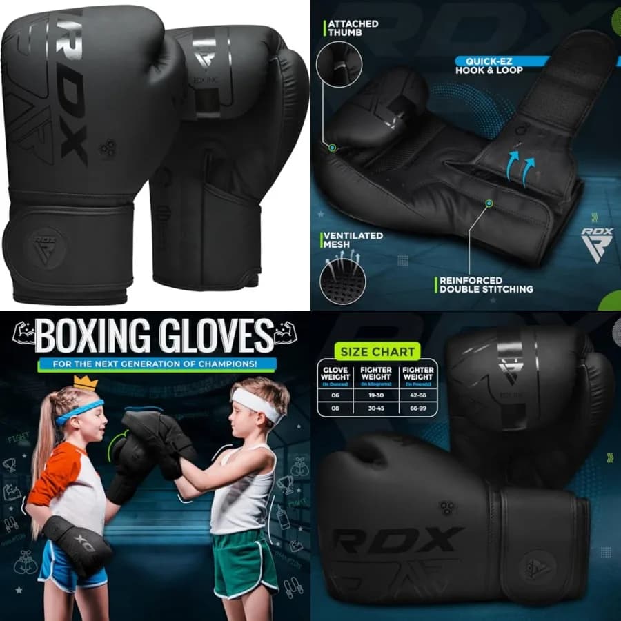 Guantoni da Boxe per Sparring e Muay Thai in Pelle Maya Hide, Guantini da Allenamento Junior Brevettati Kara per Kickboxing e Allenamento con Sacco da Boxe