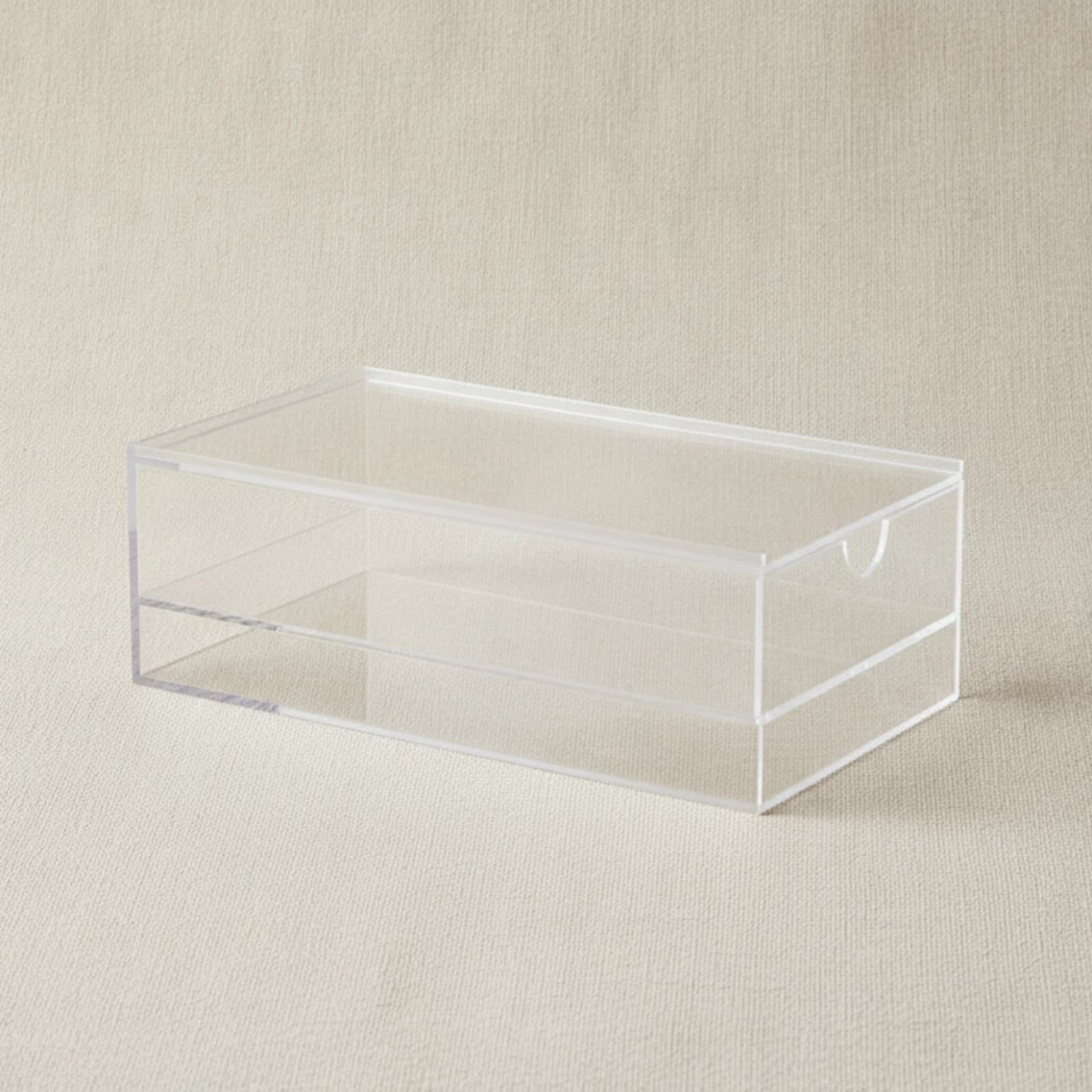 Mahjong Tile Storage Box Dustproof Mahjong Case with Sliding Lid Acrylic Box with Sliding Lid High Clarity Organizer Sturdy