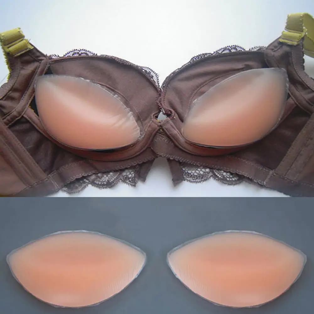 1 paio push up triangolo in silicone bikini costume da bagno reggiseno inserti rilievi del reggiseno pasticcini invisibile potenziatore del seno lingerie dropship
