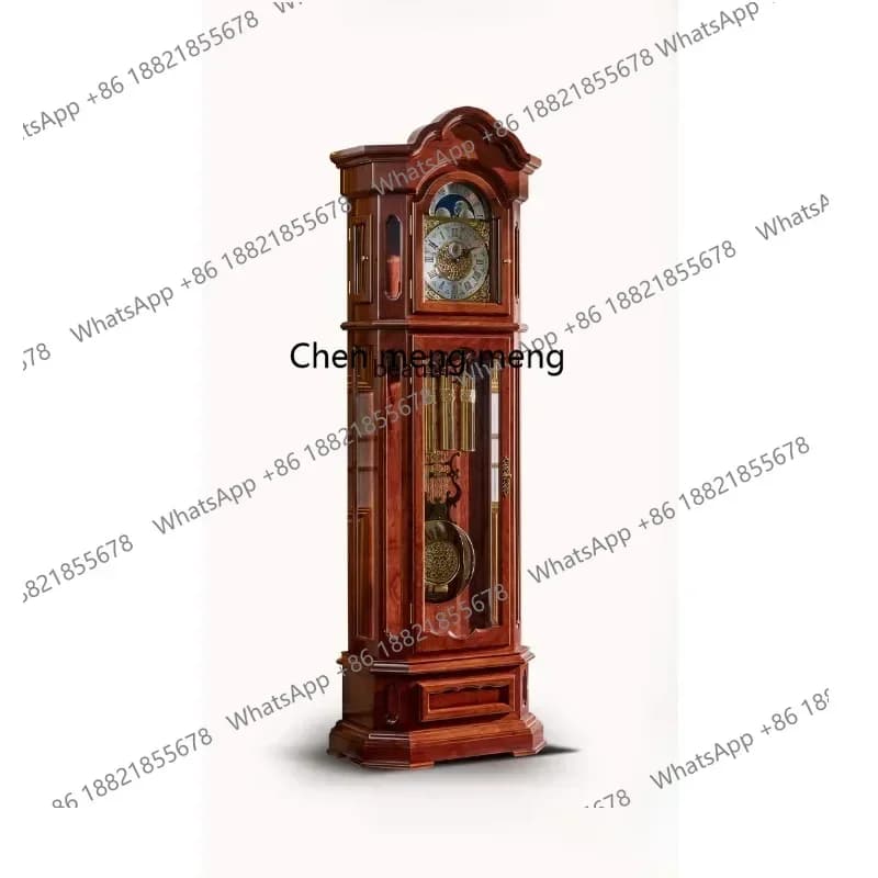 xz1Chinese Style Rosewood European Style Living Room Villa Mechanical Retro Vertical Solid Wood Large Pendulum Clock