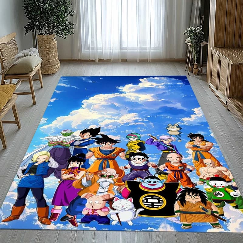 Tappeto Antiscivolo Anime D-Dragon Ball per Soggiorno, Morbido Tappeto per Camera da Letto, Sala Giochi per Bambini, Divano, Decorazione Casa, Zerbino