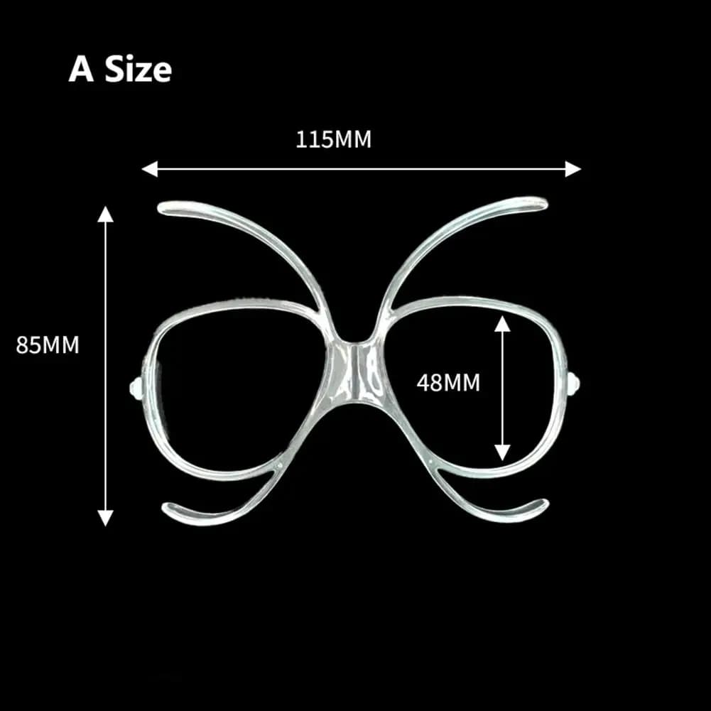 Adattatore Ottico Flessibile per Occhiali da Sci e Moto, Compatibile con la Maggior Parte dei Modelli di Maschere per Chi Indossa Occhiali